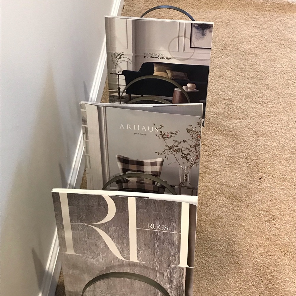 Pottery Barn Accordion Magazine Rack! ❤️ - Picture 2 of 8